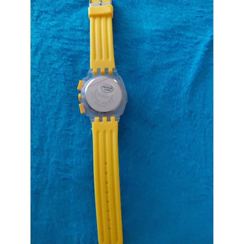 New Geneva Unisex Yellow And Clear Watch